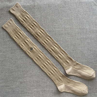 高筒刺绣轻奢日单外贸袜袜