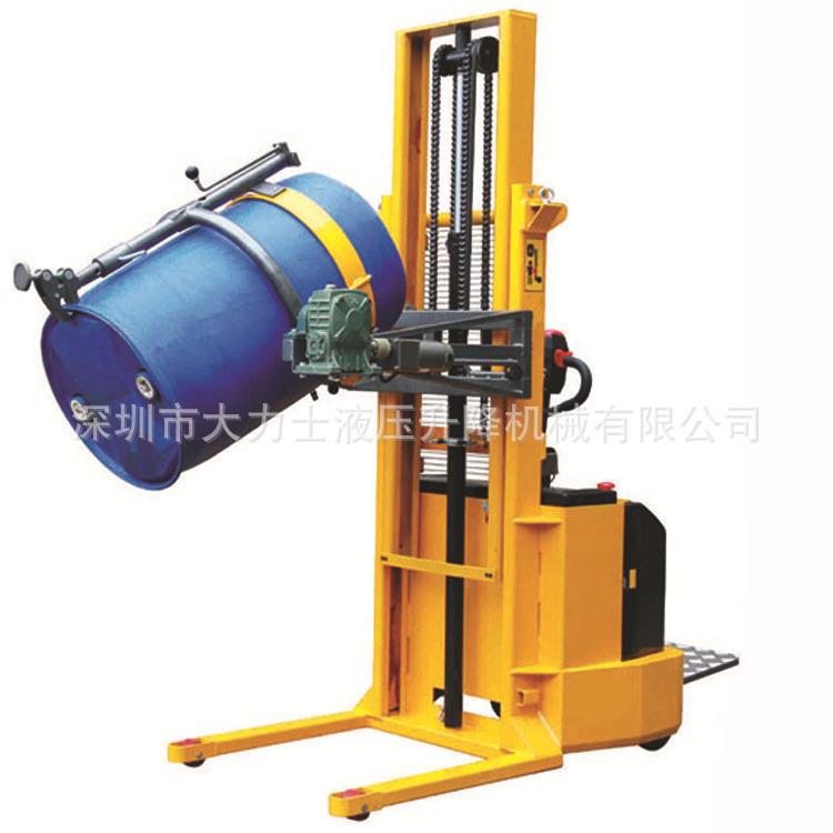 600KG2.4米全电动油桶堆高车电动油桶倒料翻转堆高车