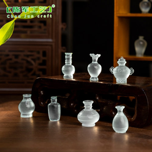 创意冰透古董瓶子瓷器diy小摆件