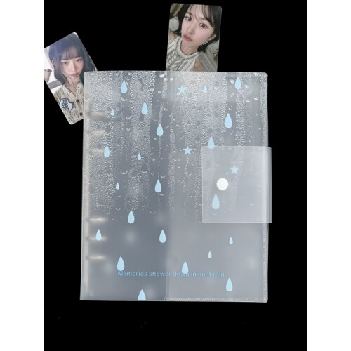 原创新款磨砂雨雾A5卡册韩系ins高颜值雨滴pvc收纳装饰小卡相册
