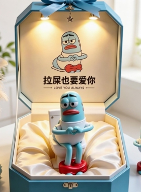 【拉屎搭子】创意摆件比奇堡小丑鱼比心装饰品卫生间可爱家居好物