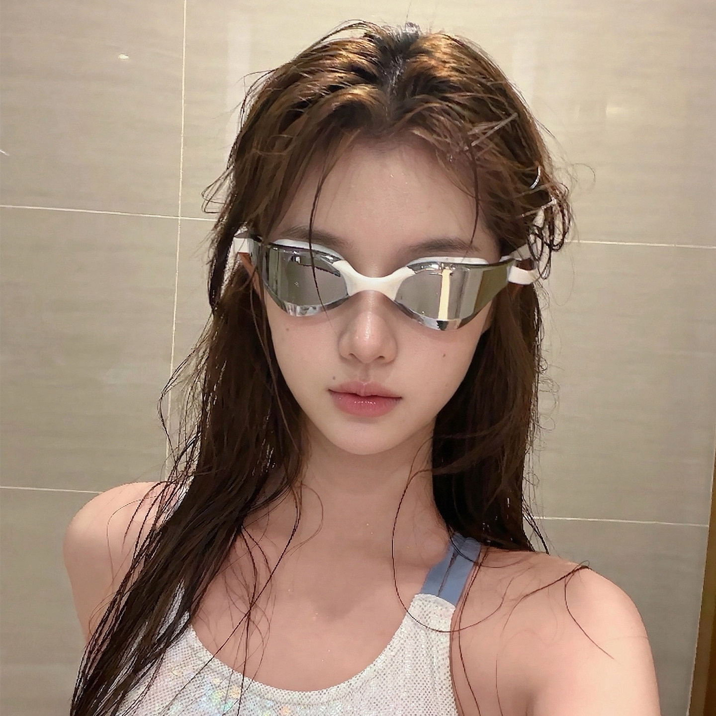 高清防雾泳镜女士竞速专用成人比赛训练游泳眼镜镀膜防水不压眼