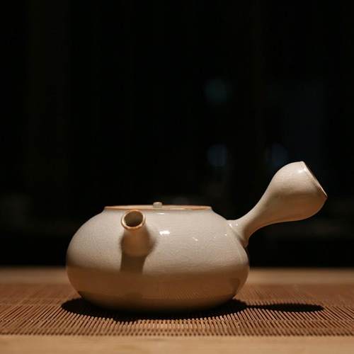 草木灰侧把茶壶耐热粗陶开片可泡养烧水壶酒精炉炭炉电陶炉煮茶器