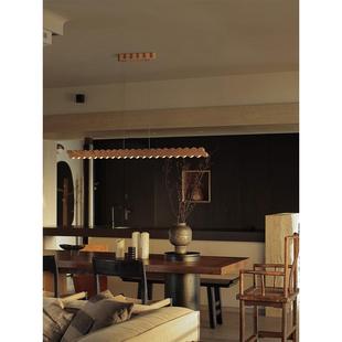 Wabi 茶室禅意实木枝形吊灯长全光谱原木餐厅智能灯新型 Sabi风格