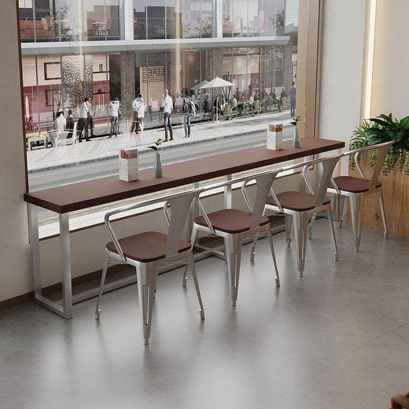 工业风实木吧台桌商用长条窄桌奶茶店日料食堂靠墙矮吧台桌椅组合,商业/办公家具,商用餐椅,淘宝优惠券,粉丝福利购,淘宝优惠卷