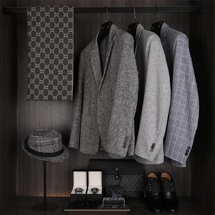 初舍印象 轻奢品质样板房男士西服围巾软装饰品展厅衣柜装饰衣服