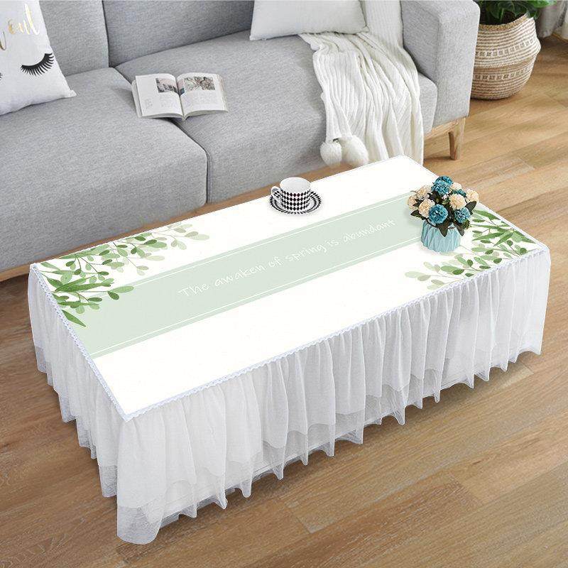 茶几桌布蕾丝长方形家用防尘罩防污盖巾简约清新北欧全包套罩雪纺,居家布艺,桌布,淘宝优惠券,粉丝福利购,淘宝优惠卷