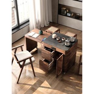 中世纪风格茶几和椅子组合家庭办公室阳台石板小咖啡桌茶几茶壶集