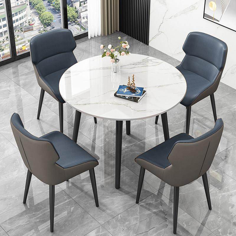 多功能岩板洽谈小圆桌简约售楼处接待桌椅组合家用餐桌正方形阳台,住宅家具,岩板餐桌,淘宝优惠券,粉丝福利购,淘宝优惠卷