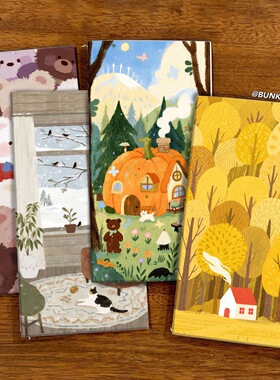 油画旅行记事本可爱diy笔记本TN学生账本便携内页高颜值手帐本