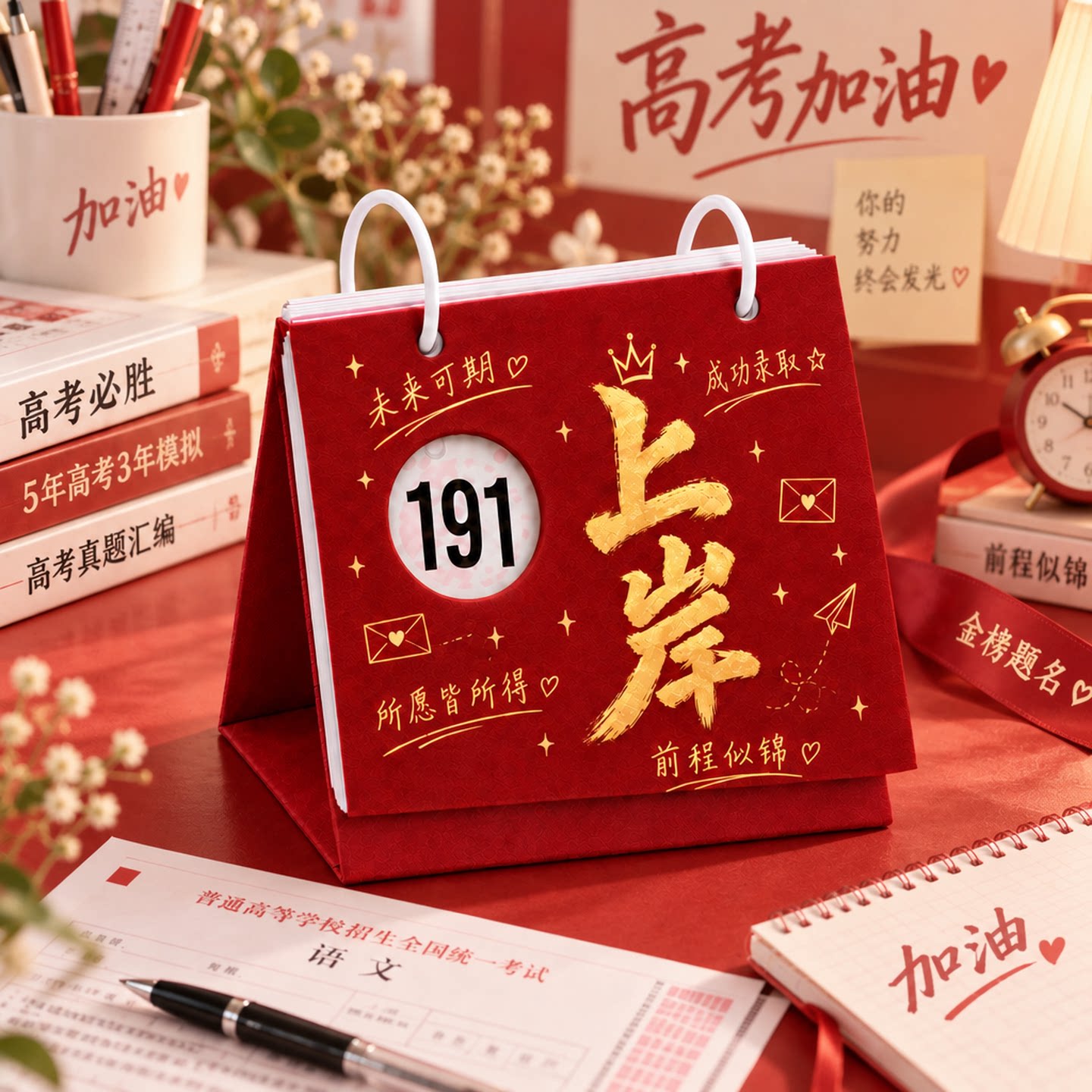 金榜题名倒计时每日自律打卡台历