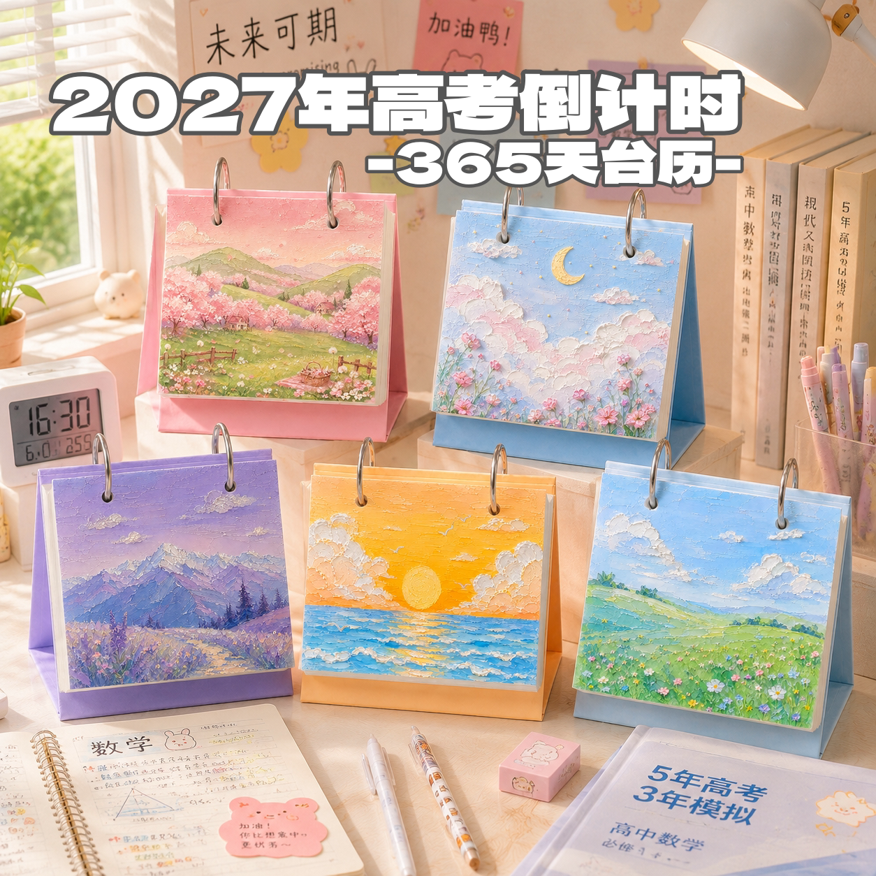 2027高考倒计时创意桌面台历