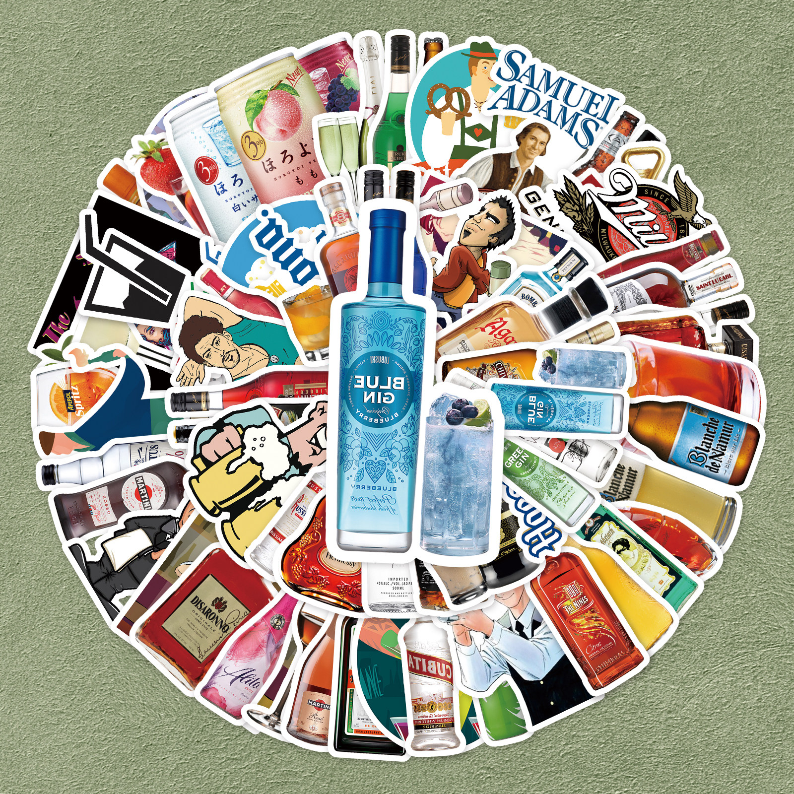 贴纸酒防水装饰重复使用创意