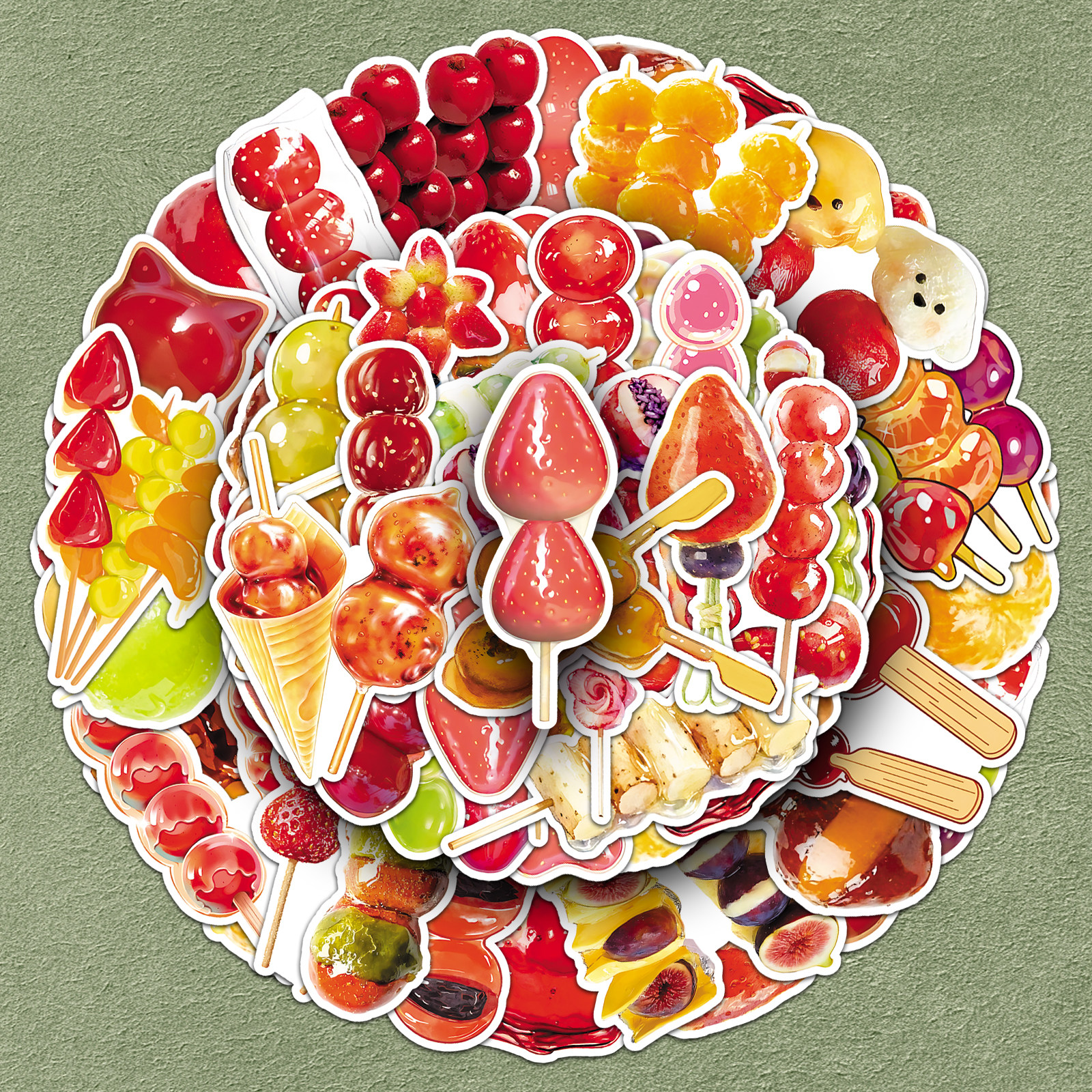 100张冰糖葫芦串糖果贴纸可爱中国风美食小吃卡通装饰防水iPad相册滑板玻璃窗保温杯耳机日记本冰箱汽车贴纸,文具电教/文化用品/商务用品,贴纸/立体贴纸,淘宝优惠券,粉丝福利购,淘宝优惠卷