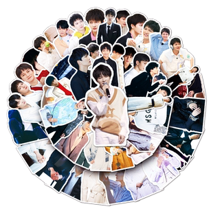 100张Charlie周深贴纸明星周边手帐素材装饰手帐咕卡水杯笔记本电脑行李箱日记本充电宝相册iPad手机防水贴纸