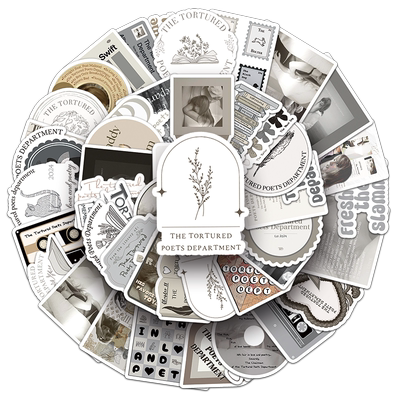 100张泰勒专辑TTPDins风手帐贴纸