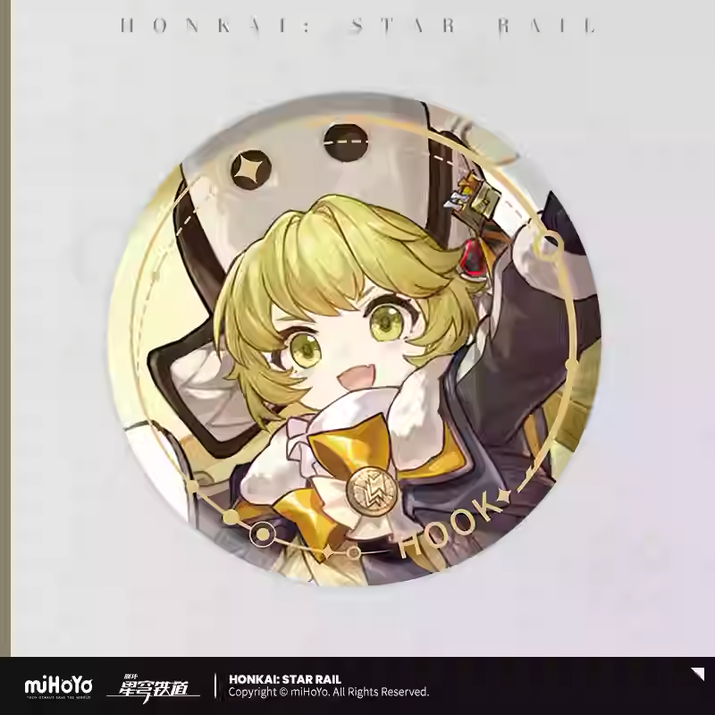 周边|崩坏RPG|虎克|挂件摆件|金属徽章|角色立绘系马口铁徽章虎克