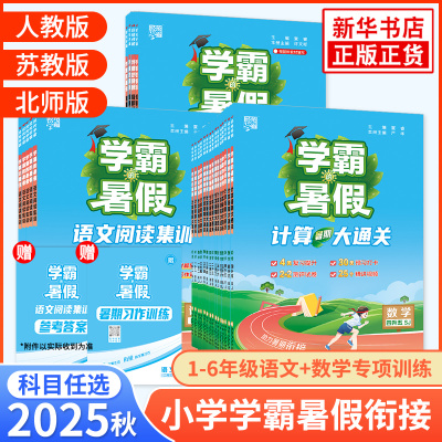 2025新版经纶学霸的暑假衔接作业一升二升三四五六年级下册全套人教版苏教北师语文阅读集训小学数学计算题思维大通关练习册预复习