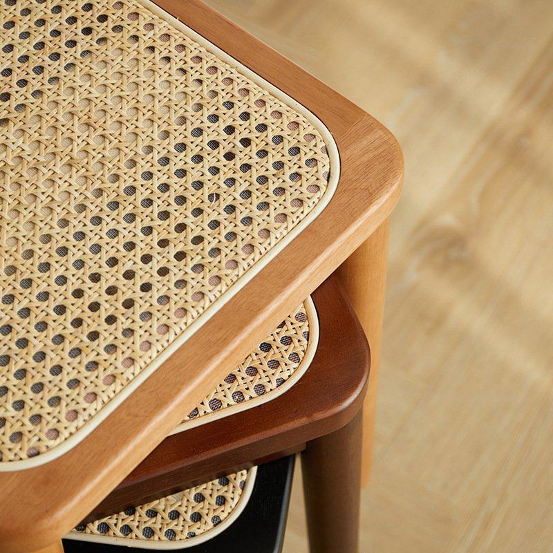 北欧藤编椅子轻奢餐椅塑料椅子加厚家用可叠放简约现代小户型方凳,住宅家具,梳妆凳,淘宝优惠券,粉丝福利购,淘宝优惠卷