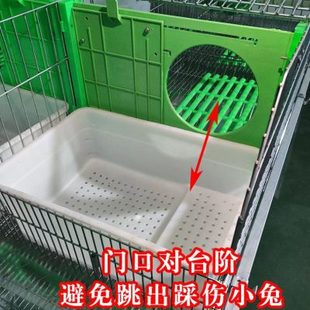 促简易欧式兔笼大型养殖场专用自动清粪品字形母兔笼繁殖笼新型新