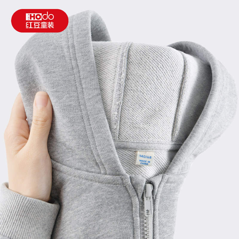 红豆男童外套秋季2026新款男大童连帽卫衣早秋薄衣服帅气儿童秋装