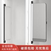 衣柜镜子内装 门全身镜内置旋转隐藏折叠伸缩全身 推拉镜衣橱平开