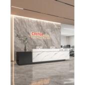 简约现代公司酒店大堂前台接待台售楼部物业商用办公吧台桌收银台