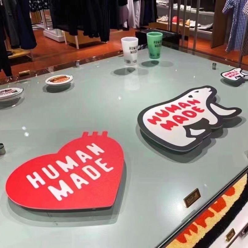 HUMAN MADE cutter mat北极熊爱心切割板隔热水杯垫桌垫装饰摆件