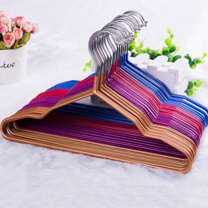 YZ儿童不锈钢防滑无痕家用衣架干湿两用衣挂衣撑8支装9.9包邮