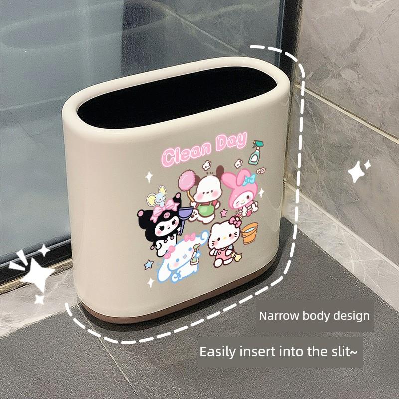 可爱的全家福大容量家用开槽垃圾桶与卡通无盖卧室床边纸篓垃圾桶