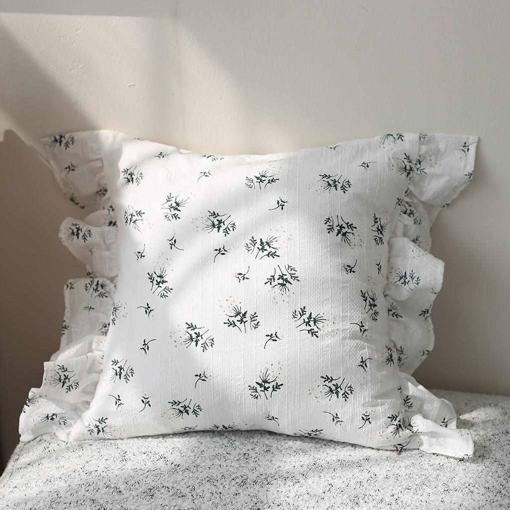 春夏清爽印花抱枕样板房棉麻靠背腰靠简约客厅沙发枕布艺方形靠枕