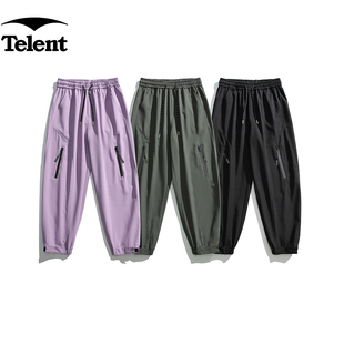 Telent/天伦天户外工装冲锋裤男春秋夏防水登山裤宽松运动束脚裤