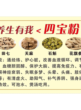 四宝粉海报五宝粉挂图传统中医药文化装饰画中药店背景墙贴摆地摊