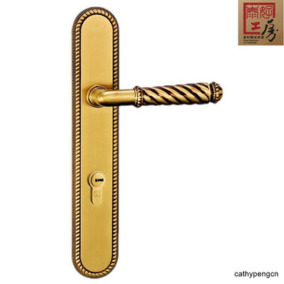 泰好工房泰好铜锁 简欧式全铜入户大门卧室房门锁把手TH85-126126