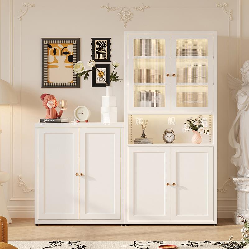 网红书柜带玻璃门落地家用组合客厅防尘置物柜儿童书架柜子展示柜