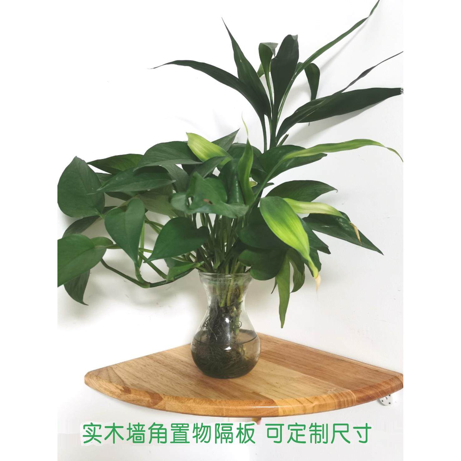 实木墙角搁板扇形搁板置物半圆弧形转角厨房书房客厅卫生间免打孔