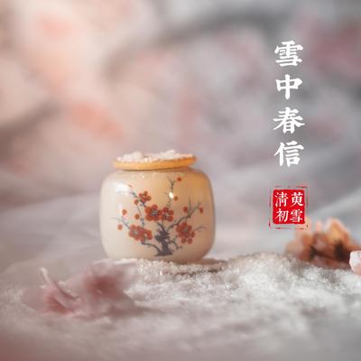 香薰蜡烛[雪中春信]天然植物大豆蜡腊梅梅花寒梅雪松木质送礼品质
