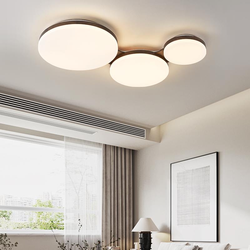 北美黑胡桃木吸顶灯创意个性新中式客厅灯简约现代餐厅卧室灯具