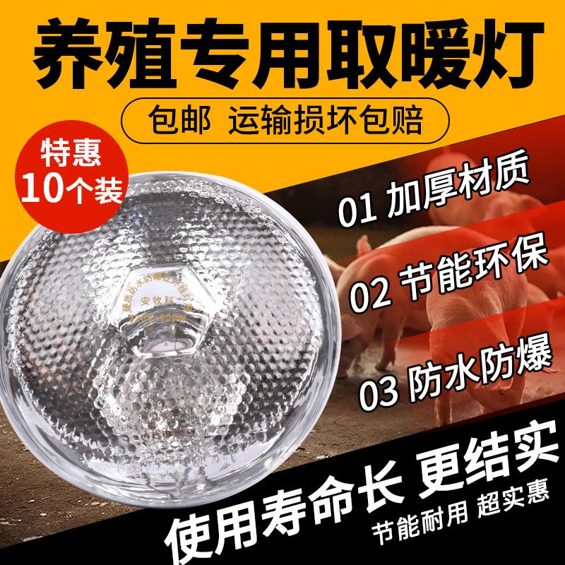 保温灯猪用仔猪保暖灯小鸡育雏保温灯养殖场专用取暖灯泡加热烤灯
