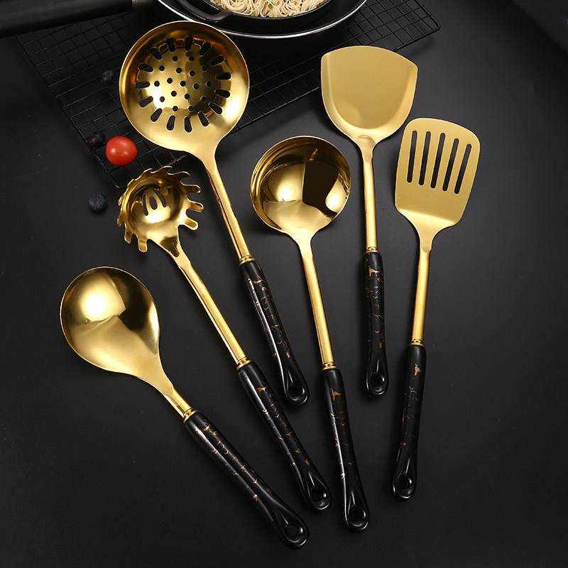 锅铲集斯堪的纳维亚烹饪锅铲不锈钢锅铲煎勺汤勺厨房厨房用具家庭
