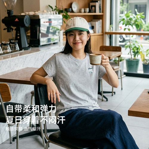 【必胜系列】卡通印花短袖T恤女夏季圆领凉感亲肤百搭休闲上衣