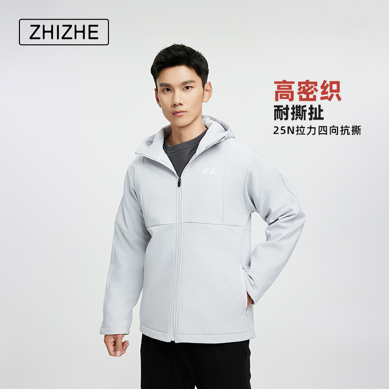 制者男士软壳外套2024秋冬新款防风防水软壳上衣户外徒步登山外套