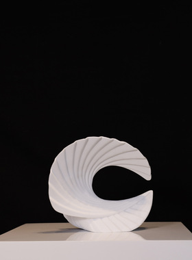 简约摆件树脂浪花海浪工艺品样板间客厅玄关W茶几摆设饰品