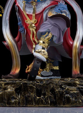 王灵官神像火神雕像王天君道家四C大护法家居道观桌面摆件树脂工