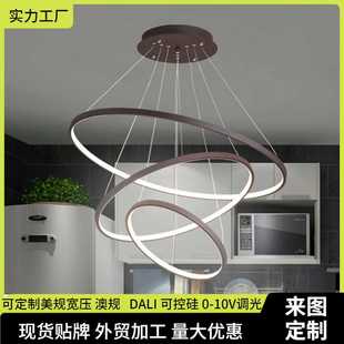 圆形卧室餐厅吊灯 中古风客厅灯具高级感现代简约中山大气轻奢家装