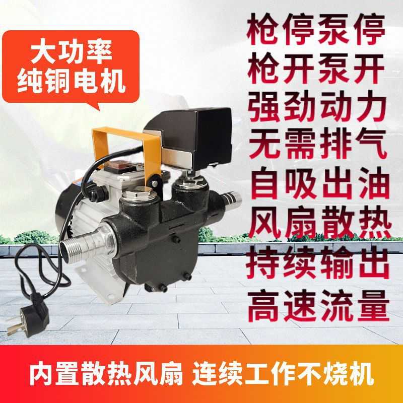 大功率柴油电动抽油泵12V24伏220V自吸550W油泵加油机加油枪油泵
