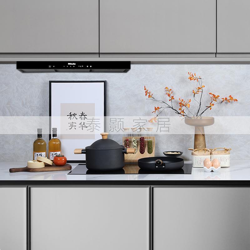板房间厨房摆件装饰品橱柜锅具展厅饰品组合新中式样板房软装饰品
