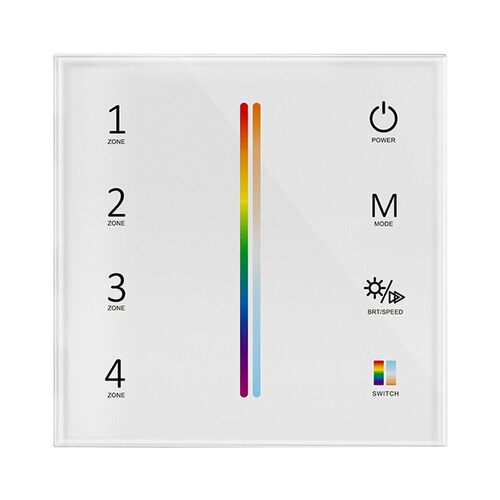 4区AC100-240V无线调光/色温/RGB/RGBW/RGB+CCTDMX主控触摸面