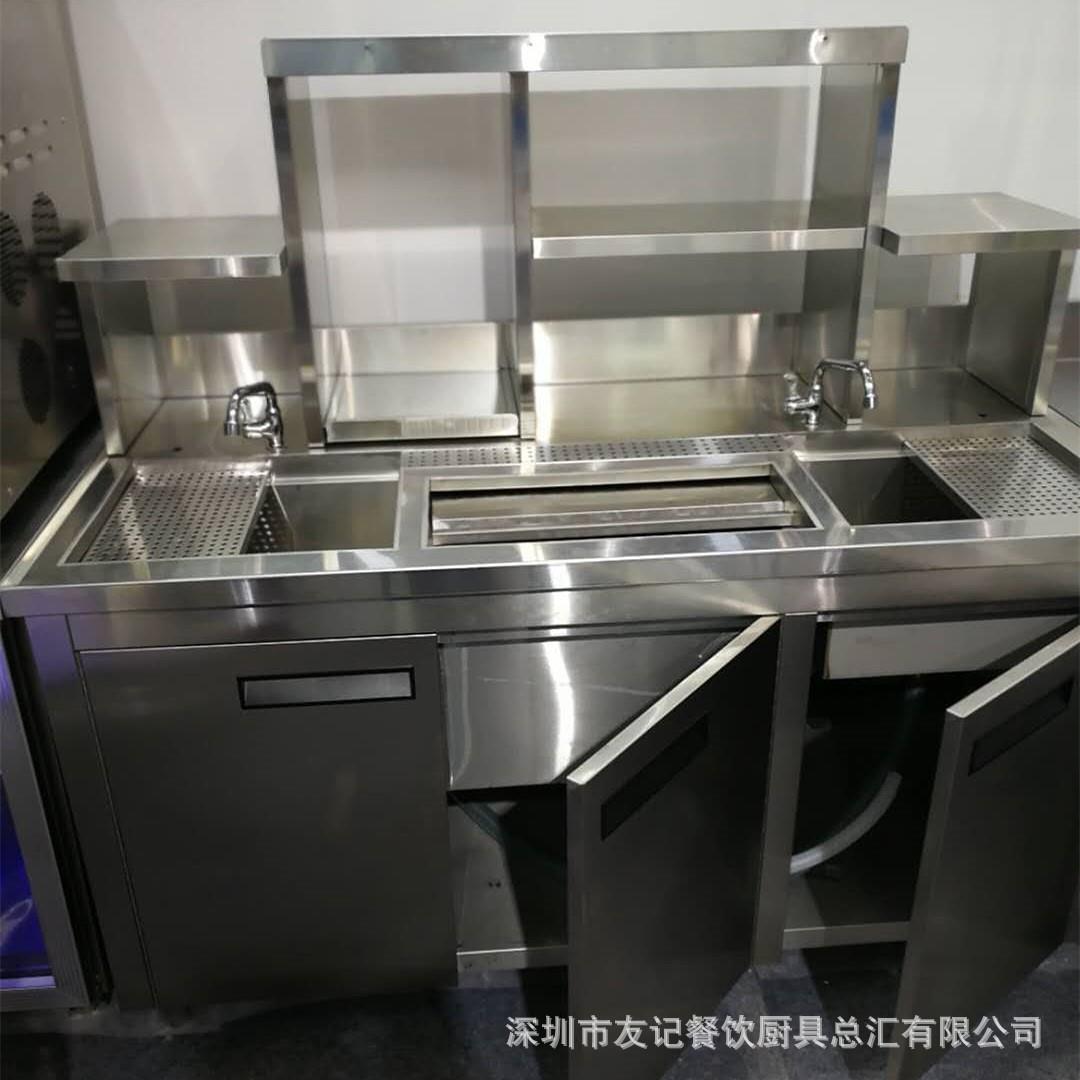 友记厨具不锈钢奶茶操作台咖啡店操作台水吧台饮料台