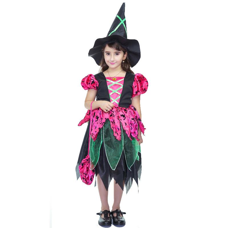 万圣节Cosplay儿童节服装 优雅小女巫 化妆舞会服装